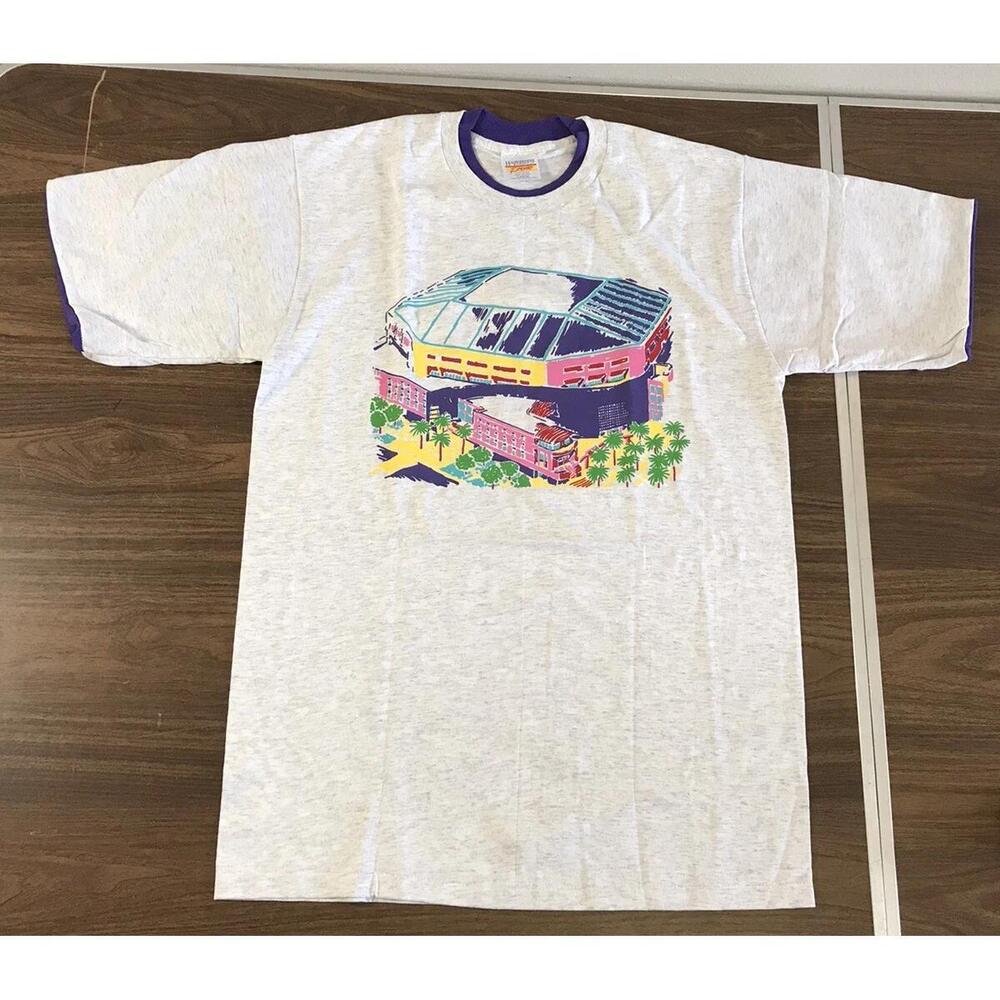 Mens 90S America West Arena Promo T Shirt Size L Phoenix Arizona Suns